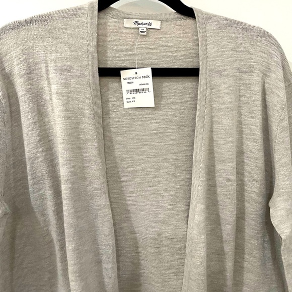 Madewell Bradley Cardigan Sweater Heather Ice XS - Picture 7 of 7